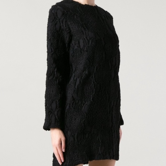 Black Textured Dress - Picture 2 of 3